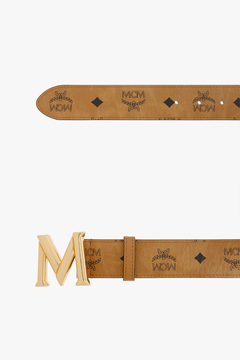 Mcm cognac outlet belt